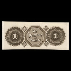 Canada, Province du Canada, 1 dollar : 1866