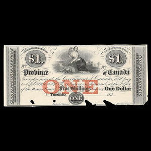 Canada, Province du Canada, 1 dollar : 1859
