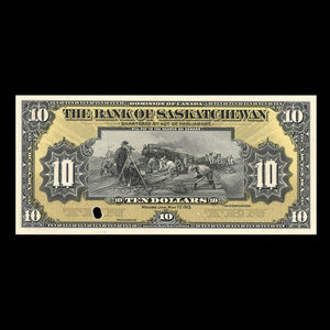 Canada, Bank of Saskatchewan, 10 dollars : 1 mai 1913