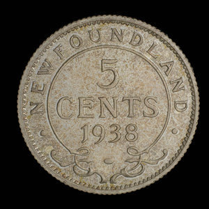 Canada, Georges VI, 5 cents : 1938