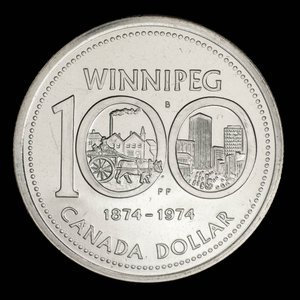 Canada, Élisabeth II, 1 dollar : 1974