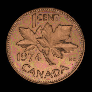 Canada, Élisabeth II, 1 cent : 1974