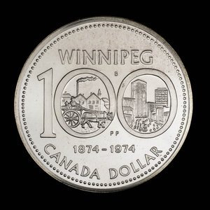 Canada, Élisabeth II, 1 dollar : 1974