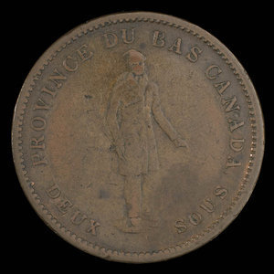 Canada, Banque de Montréal, 1 penny : 1837