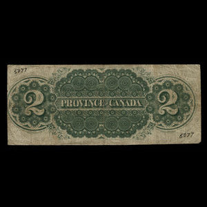 Canada, Province du Canada, 2 dollars : 1 octobre 1866