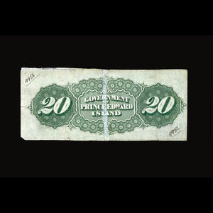 Canada, Gouvernement de l'Île-du-Prince-Édouard, 20 dollars : 2 février 1872