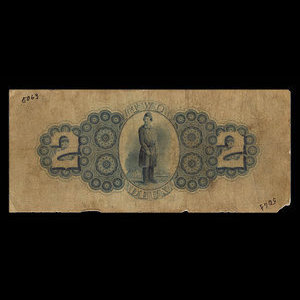 Canada, Banque du Peuple (People's Bank), 2 dollars : 1 septembre 1846