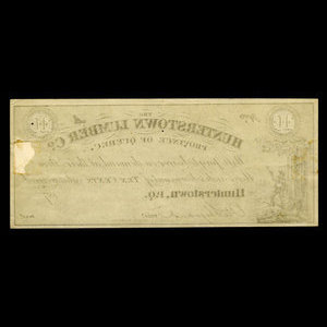 Canada, Hunterstown Lumber Co., 10 cents : 1875