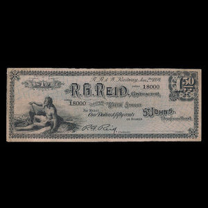 Canada, R.G. Reid, 1 dollar, 50 cents : 2 janvier 1894