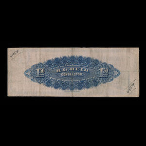 Canada, R.G. Reid, 1 dollar, 50 cents : 2 janvier 1894