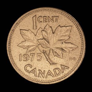 Canada, Élisabeth II, 1 cent : 1975