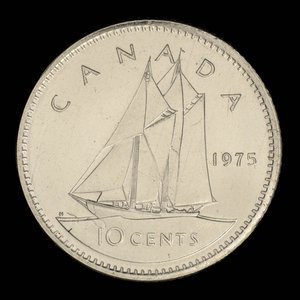 Canada, Élisabeth II, 10 cents : 1975