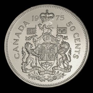 Canada, Élisabeth II, 50 cents : 1975