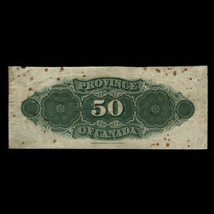 Canada, Province du Canada, 50 dollars : 1 octobre 1866