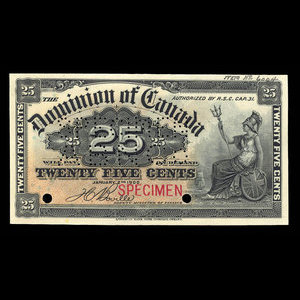 Canada, Dominion du Canada, 25 cents : 2 janvier 1900