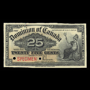 Canada, Dominion du Canada, 25 cents : 2 janvier 1900