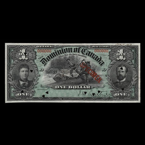 Canada, Dominion du Canada, 1 dollar : 2 juillet 1897