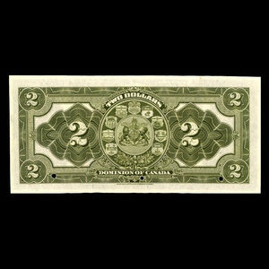 Canada, Dominion du Canada, 2 dollars : 2 janvier 1914