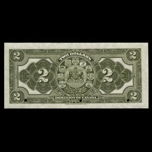 Canada, Dominion du Canada, 2 dollars : 2 janvier 1914