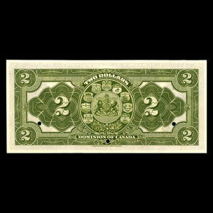 Canada, Dominion du Canada, 2 dollars : 2 janvier 1914