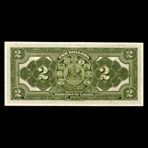 Canada, Dominion du Canada, 2 dollars : 2 janvier 1914