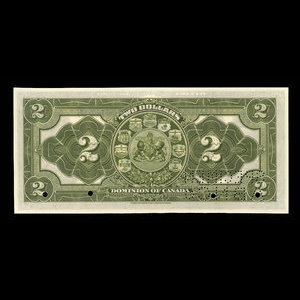 Canada, Dominion du Canada, 2 dollars : 2 janvier 1914