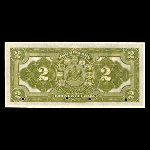 Canada, Dominion du Canada, 2 dollars : 2 janvier 1914