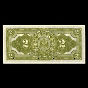 Canada, Dominion du Canada, 2 dollars : 2 janvier 1914