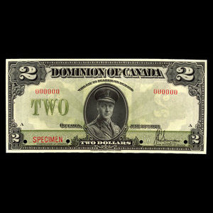 Canada, Dominion du Canada, 2 dollars : 23 juin 1923