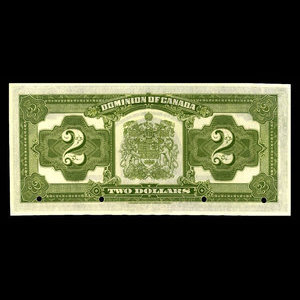 Canada, Dominion du Canada, 2 dollars : 23 juin 1923