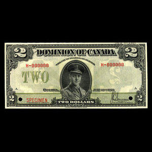 Canada, Dominion du Canada, 2 dollars : 23 juin 1923