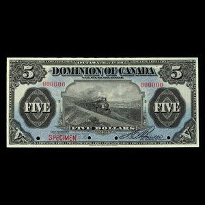 Canada, Dominion du Canada, 5 dollars : 1 mai 1912