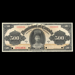 Canada, Dominion du Canada, 500 dollars : 3 janvier 1911