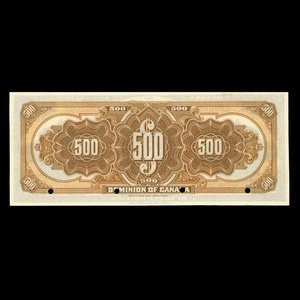 Canada, Dominion du Canada, 500 dollars : 3 janvier 1911