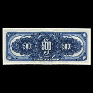 Canada, Dominion du Canada, 500 dollars : 2 janvier 1925
