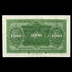 Canada, Dominion du Canada, 1,000 dollars : 2 janvier 1924