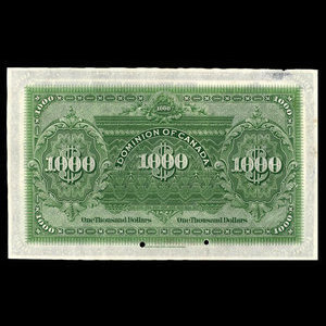 Canada, Dominion du Canada, 1,000 dollars : 2 janvier 1924