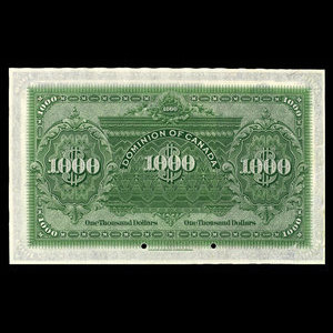 Canada, Dominion du Canada, 1,000 dollars : 2 janvier 1924