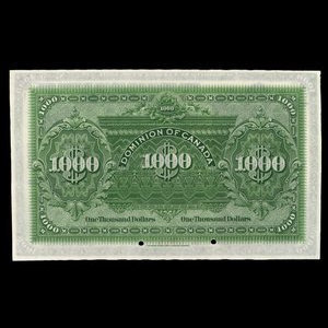 Canada, Dominion du Canada, 1,000 dollars : 2 janvier 1924