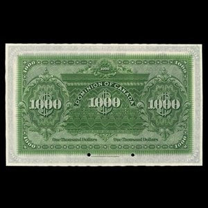 Canada, Dominion du Canada, 1,000 dollars : 2 janvier 1924