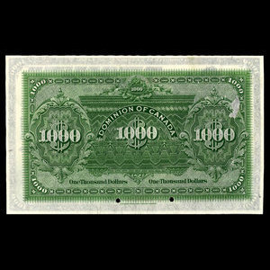 Canada, Dominion du Canada, 1,000 dollars : 2 janvier 1924