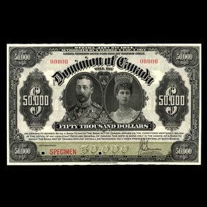 Canada, Dominion du Canada, 50,000 dollars : 2 janvier 1924