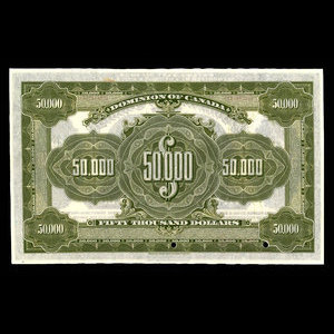 Canada, Dominion du Canada, 50,000 dollars : 2 janvier 1924
