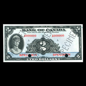 Canada, Banque du Canada, 2 dollars : 1935