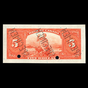 Canada, Banque du Canada, 5 dollars : 1935