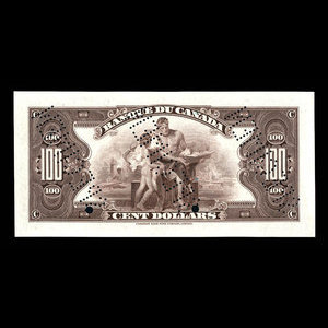 Canada, Banque du Canada, 100 dollars : 1935