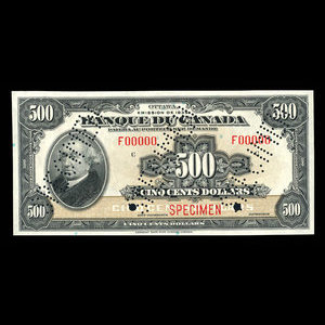 Canada, Banque du Canada, 500 dollars : 1935