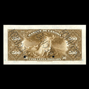 Canada, Banque du Canada, 500 dollars : 1935