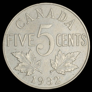 Canada, Georges V, 5 cents : 1932
