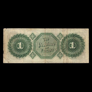 Canada, Province du Canada, 1 dollar : 1 octobre 1866